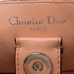 Pre Owned حقيبة يد ديور شوبر ديوريسيما كبيرة جلد حُبيبي عنابية