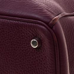 Pre Owned حقيبة يد ديور شوبر ديوريسيما كبيرة جلد حُبيبي عنابية