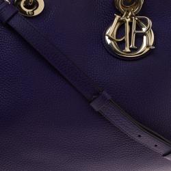 مملوكة مسبقًا Dior Purple Leather Large Diorissimo Shopper Tote
