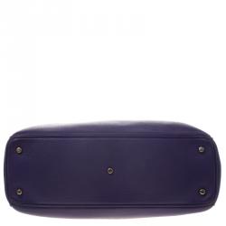 مملوكة مسبقًا Dior Purple Leather Large Diorissimo Shopper Tote