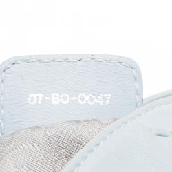 Pre Owned Dior Light Blue Cannage Woven Leather Vingate Charm Hobo