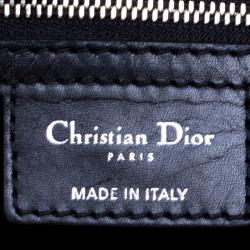 Pre Owned حقيبة يد ديور بينيرا شوبر متوسطة كانفاس مقوى سوداء