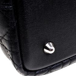 Pre Owned حقيبة يد ديور بينيرا شوبر متوسطة كانفاس مقوى سوداء