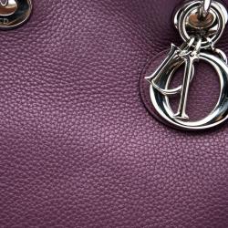 Pre Owned حقيبة شوبر ديور ديوريسيمو جلد عنابي كبيرة