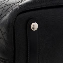 مملوكة مسبقًا Dior Black Cannage Coated Canvas Medium New Panarea Shopper Tote