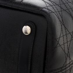 مملوكة مسبقًا Dior Black Cannage Coated Canvas Medium New Panarea Shopper Tote
