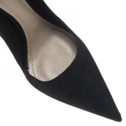 Pre Owned Dior Black Canvas Pointed Toe Pumps Size 41