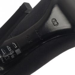 Pre Owned Dior Black Canvas Pointed Toe Pumps Size 41