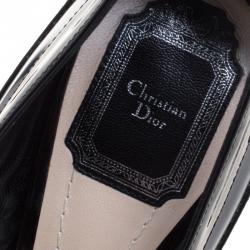 م ملوكة مسبقًا Dior Black Patent Leather and PVC Wave Pointed Toe Pumps Size 40