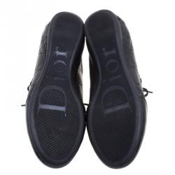 Pre Owned حذاء رياضي ديور مرتفع منخفض جلد كاناج أسود مقاس 37.5