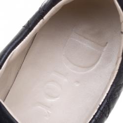 Pre Owned حذاء رياضي ديور مرتفع منخفض جلد كاناج أسود مقاس 37.5