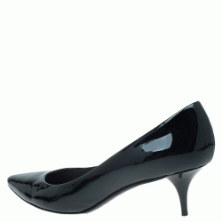 مملوكة مسبقًا Dior Black Patent Kitten Heel Cherie Pumps Size 39.5