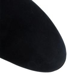 مملوكة مسبقًا Dior Black Nubuck and Fur Ankle Boots Size 38.5