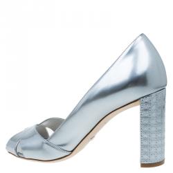 silver leather pumps uk