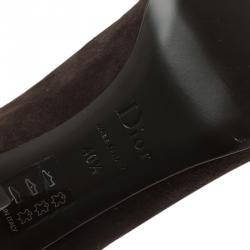 مملوكة مسبقًا Dior Brown Suede Knee Boots Size 40.5