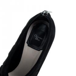 مملوكة مسبقًا بوت للكاحل ديور إيكليبس سويدي أسود مفرغ مقدمة مفتوحة مقاس 38.5