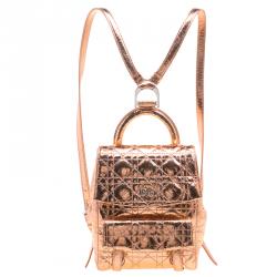 Dior Metallic Bronze Ceramic Effect Leather Stardust Backpack