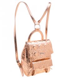 Dior Metallic Bronze Ceramic Effect Leather Stardust Backpack