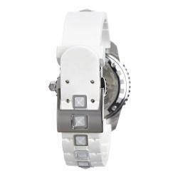  Dior White Stainless Steel Christal Collection Women's Wristwatch 28 MM