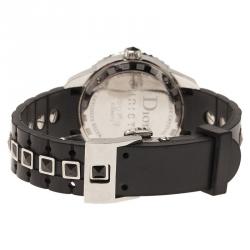 Pre Owned Dior Black Stainless Steel Christal Women's Wristwatch 34MM