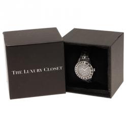 Pre Owned Dior Black Stainless Steel Christal Women's Wristwatch 34MM