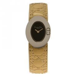 Dior Black Stainless Steel Lady Dior Women's Wristwatch 21MM