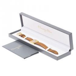 مملوكة مسبقًا ساعة يد نسائية ديور فينتدج D82-159 ستانلس ستيل مطلي ذهب 24 مم