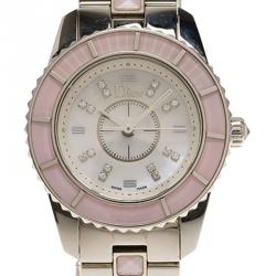 مملوكة مسبقًا ساعة يد نسائية ديور كريستال  CD112110M002 ستانلس ستيل صدف 28مم