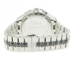 Christian Dior Black Stainless Steel and Diamond Christal CD113115 Women's Wristwatch 33MM