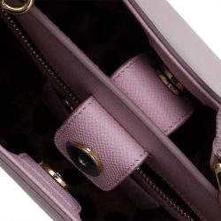 Pre Owned Dolce and Gabbana Pink Leather Medium Miss Sicily Shopper Tote