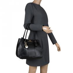 Pre Owned DKNY Black Leather Tote