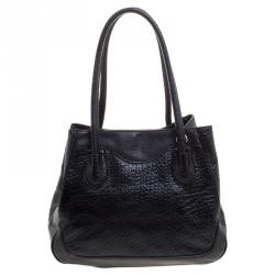 Pre Owned DKNY Black Leather Tote