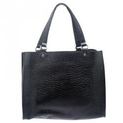 Pre Owned DKNY Black Grain Leather Beekman French Tote