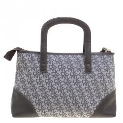 Pre Owned DKNY Grey Monogram Canvas Tote