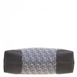 Pre Owned DKNY Grey Monogram Canvas Tote