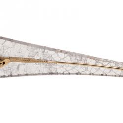 Pre Owned نظارة دولتشي أند غابانا طباعة دانتيل أبيض 