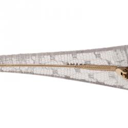 Pre Owned نظارة دولتشي أند غابانا طباعة دانتيل أبيض 