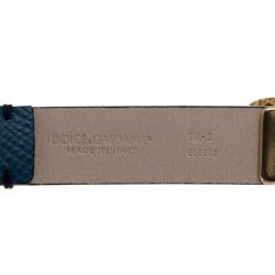 مملوكة مسبقًا Dolce and Gabbana Good Luck Charms Blue Leather Bracelet S