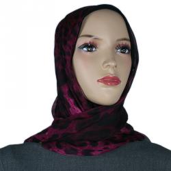 مملوكة مسبقًا وشاح حجاب دولتشي أند غابانا  أرجواني بنقشة الفهد