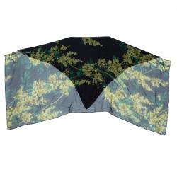 Pre Owned Dolce and Gabbana Black Floral Print Mimosa Hijab
