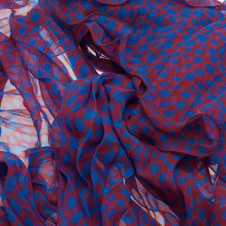 Pre Owned وشاح دولتشي أند غابانا وردي وأزرق منقط