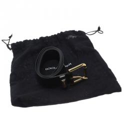 Pre Owned حزام دولتشي أند غابانا PVC رصاصي 75 سم