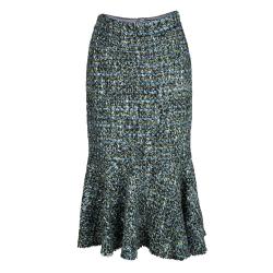 مملوكة مسبقًا تنورة دولتشي أند غابانا تويد بيبلوم متعددة الألوان M