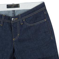 مملوكة مسبقًا بنطلون جينزدولتشي أند غابانا سكيني بريتي كحلي بسحاب مزين XS