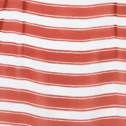 Pre Owned Dolce and Gabbana Red And White Striped Silk Chiffon Dress M