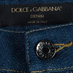 مملوكة مسبقًا Dolce and Gabbana Indigo Denim Tapered Pretty Jeans XS