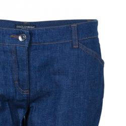 Pre Owned Dolce And Gabbana Wide Leg Denim Jeans M