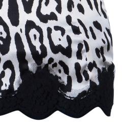 Pre Owned بلوزة دولتشي أند غابانا دانتيل نقشة الفهد S