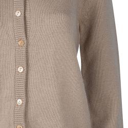 Pre Owned Dolce and Gabbana Beige Lace Detail Cardigan M