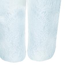 Pre Owned Dolce and Gabbana White Jacquard Print Trousers L